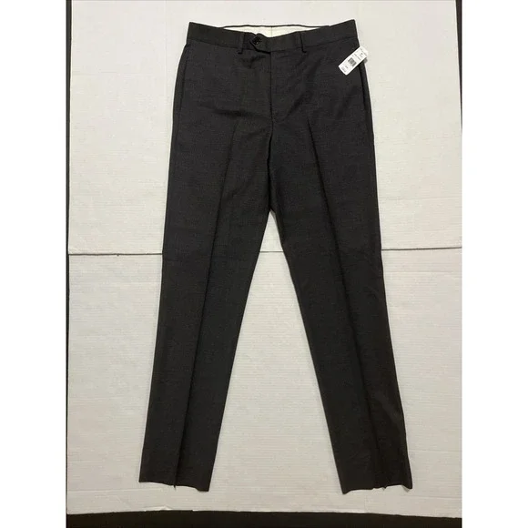 BROOKS BROTHERS Regent Fit‎ Wool Pants Micro-Houndstooth Sz W 33 X L 34 NWT Gray